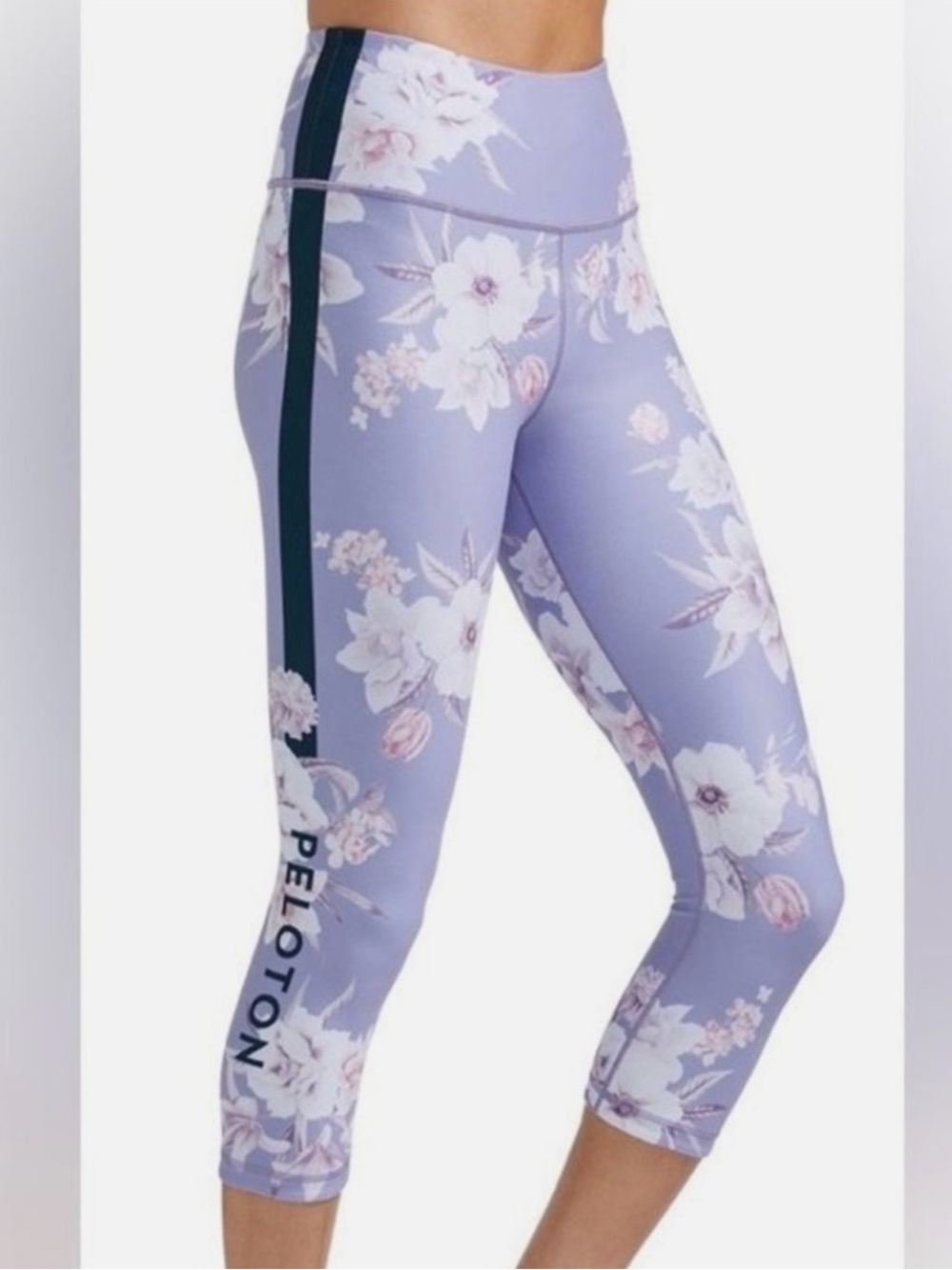 NWT Reversible Peloton Wear It To Heart Floral Crop Leggings High Rise Capri S
